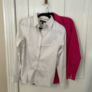 Two shirts - Size 8 Banana Republic Non-Iron Fitted